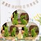 2 PCS Moss Bunny Decorative Figurines Flocked Resin Easter Bunny Decor Green Moss Bunnies for Spring Indoor Table and Bookshelf Decorations Home Rabbit Decorations(Small)